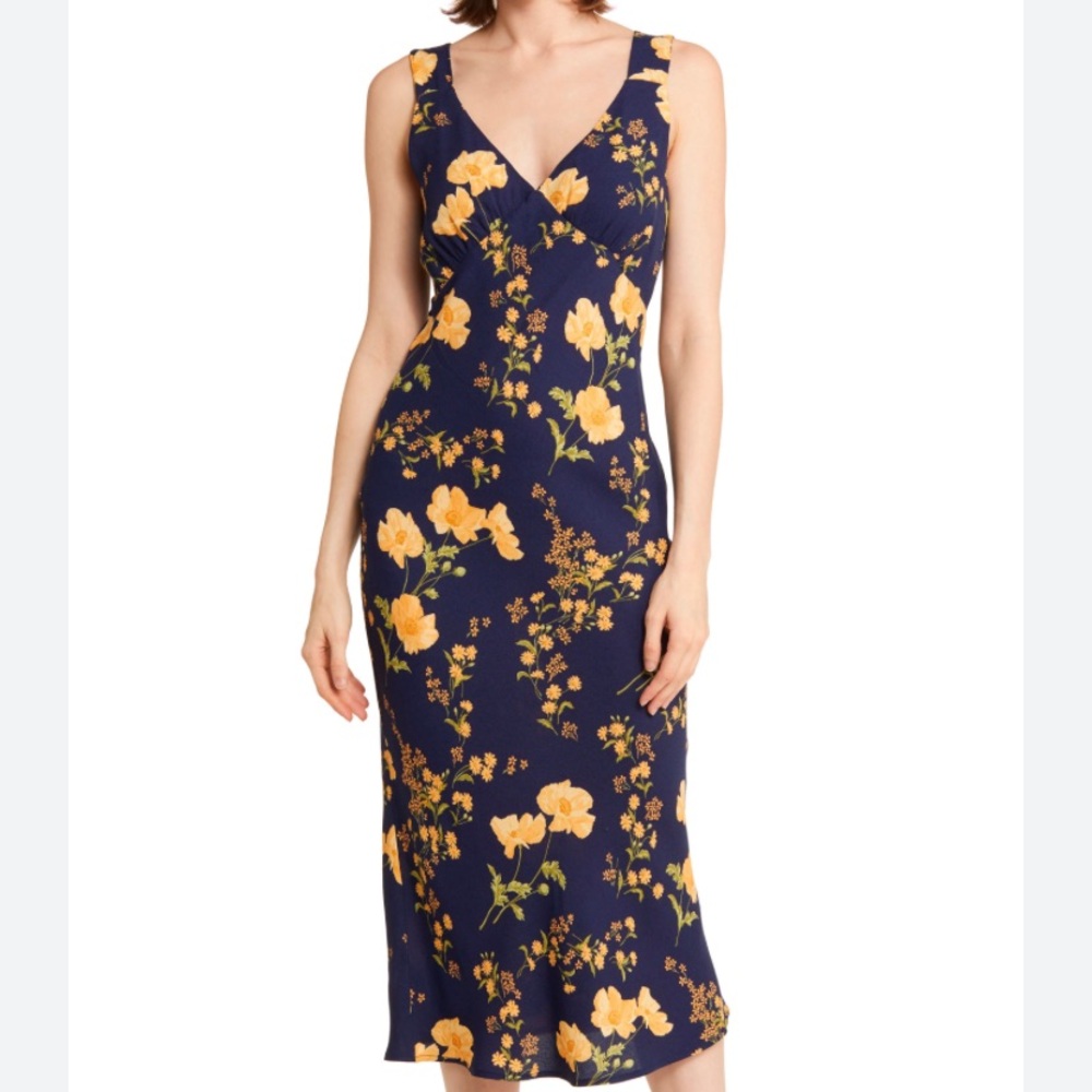 Reformation Beauden Midi Floral Dress, XS